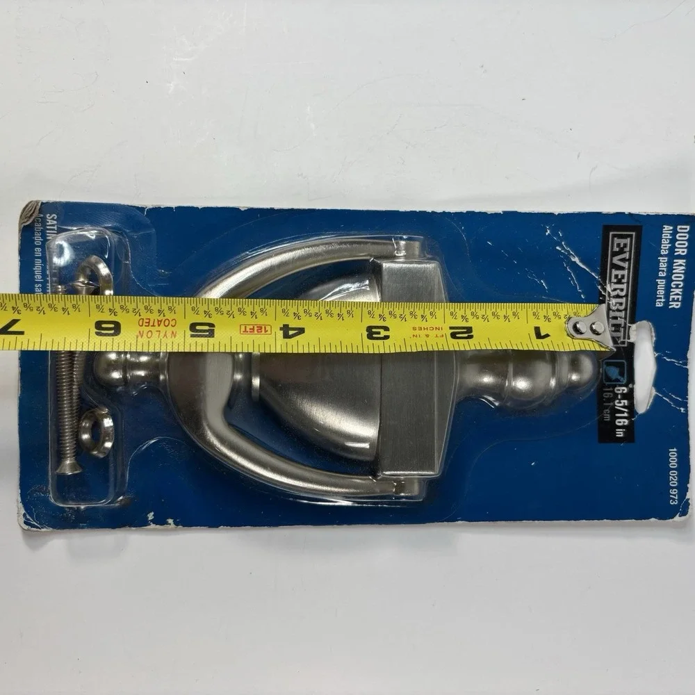 EVERBILT SATIN NICKEL finish DOOR KNOCKER 6-5/16 IN NWT
